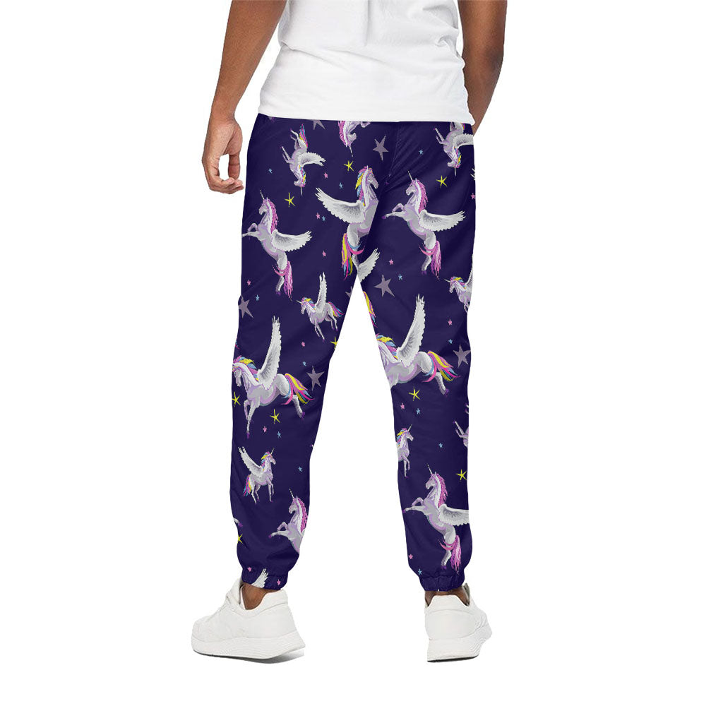 Night Winged Unicorn Pattern Print Cotton Pants