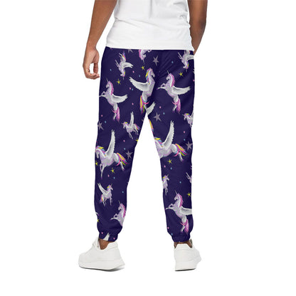 Night Winged Unicorn Pattern Print Cotton Pants