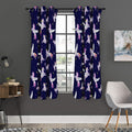 Night Winged Unicorn Pattern Print Grommet Curtain Panels