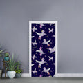 Night Winged Unicorn Pattern Print Door Sticker