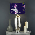 Night Winged Unicorn Pattern Print Drum Lamp Shade