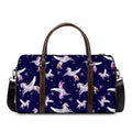 Night Winged Unicorn Pattern Print Duffel Bag