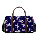 Night Winged Unicorn Pattern Print Duffle Bag