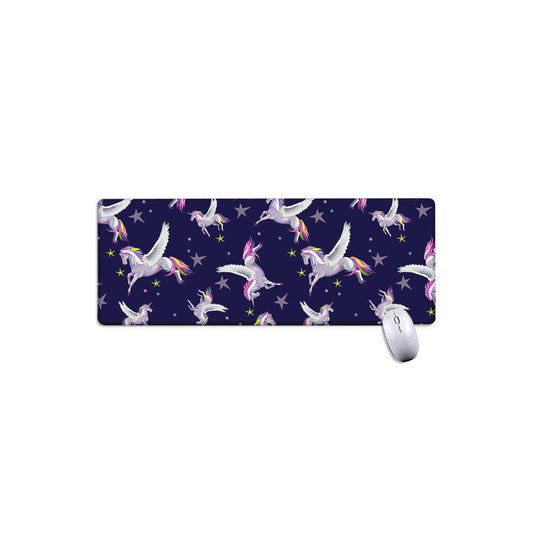 Night Winged Unicorn Pattern Print Extended Mouse Pad