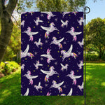 Night Winged Unicorn Pattern Print Garden Flag