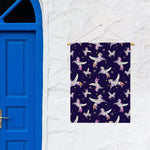 Night Winged Unicorn Pattern Print Garden Flag