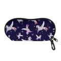 Night Winged Unicorn Pattern Print Glasses Case