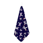 Night Winged Unicorn Pattern Print Hand Towel