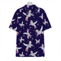 Night Winged Unicorn Pattern Print Hawaiian Shirt