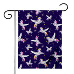 Night Winged Unicorn Pattern Print House Flag
