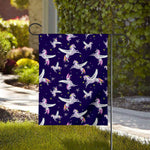 Night Winged Unicorn Pattern Print House Flag