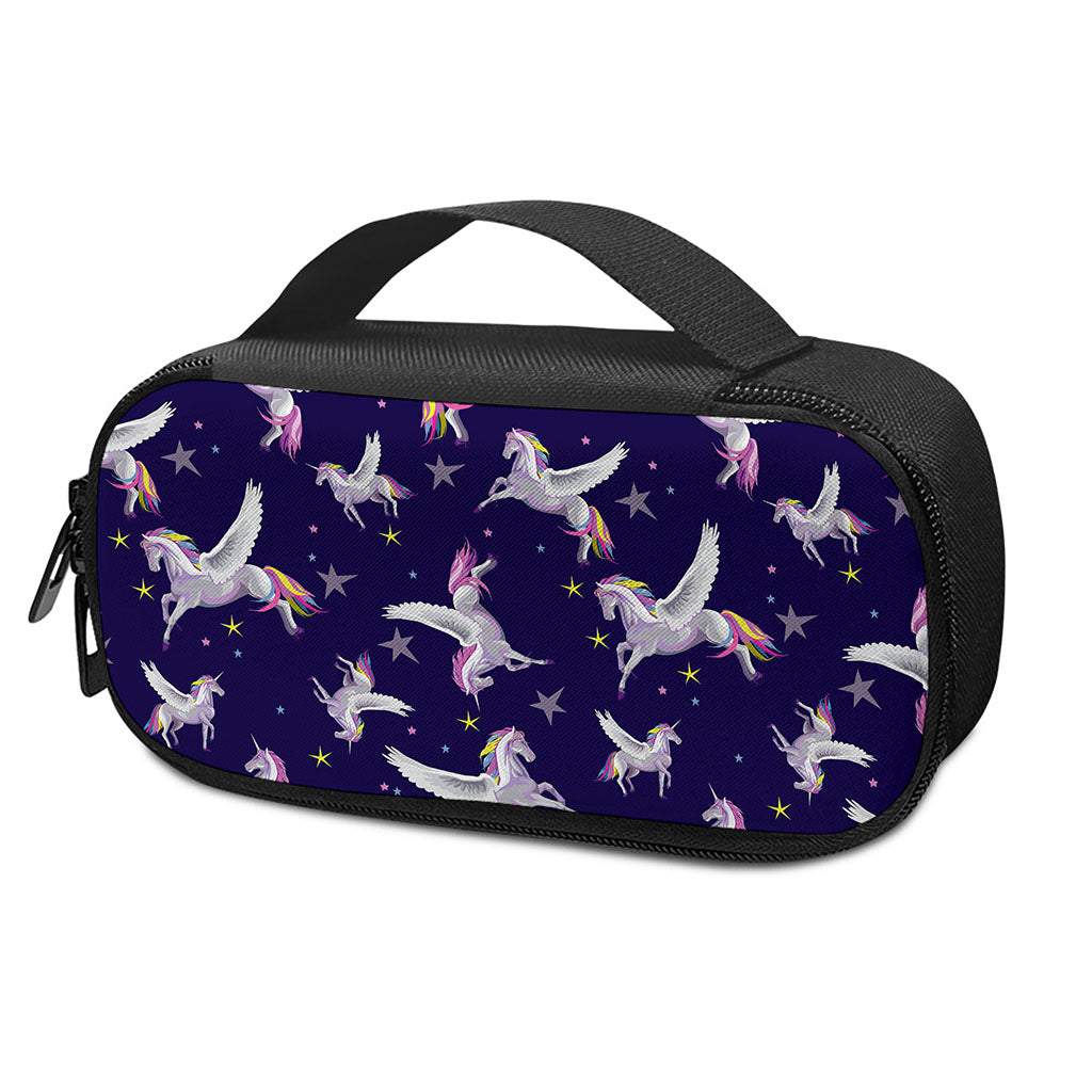 Night Winged Unicorn Pattern Print Insulin Cooler Travel Case