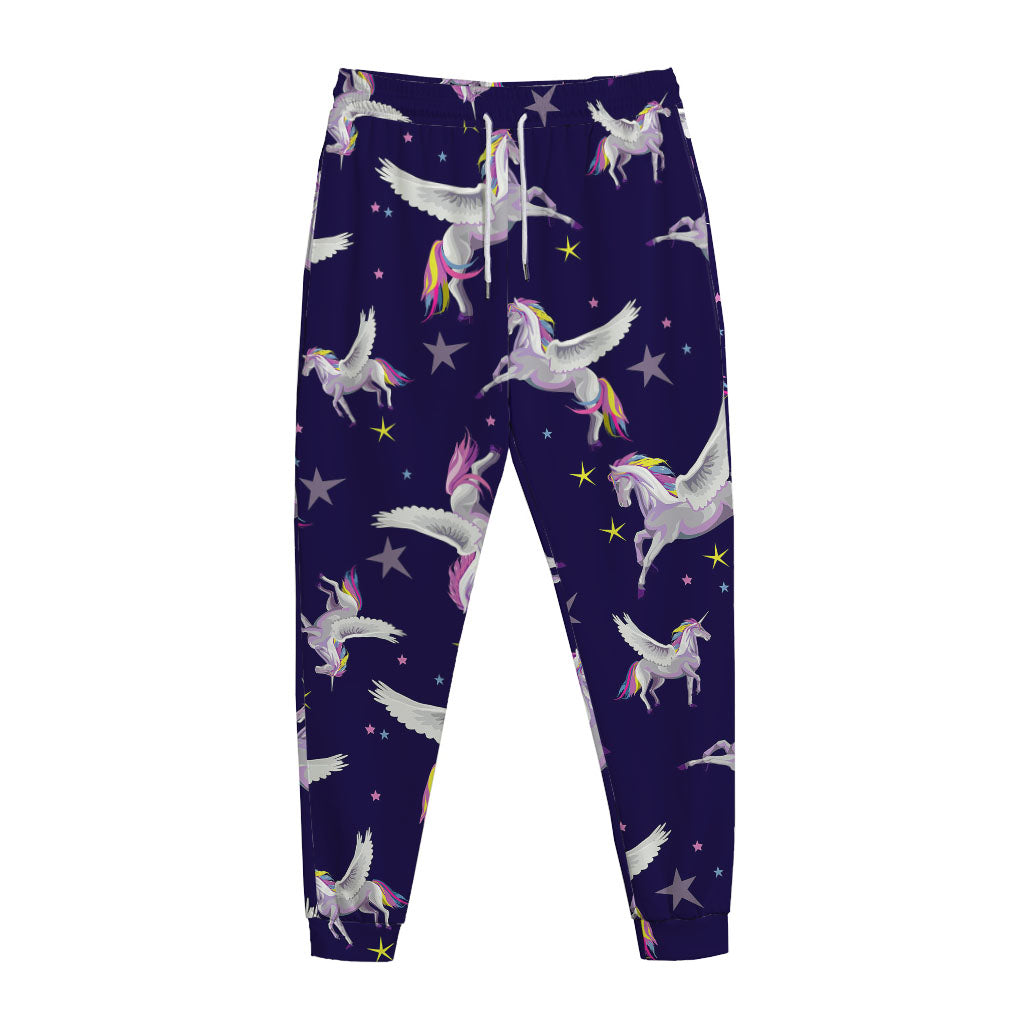 Night Winged Unicorn Pattern Print Jogger Pants