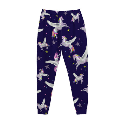 Night Winged Unicorn Pattern Print Jogger Pants