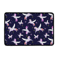 Night Winged Unicorn Pattern Print Kitchen Mat