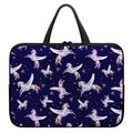 Night Winged Unicorn Pattern Print Laptop Sleeve With Handle