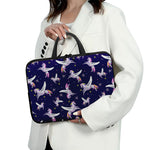 Night Winged Unicorn Pattern Print Laptop Sleeve With Handle