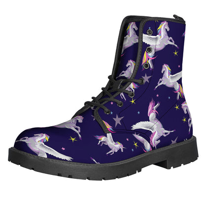Night Winged Unicorn Pattern Print Backpack