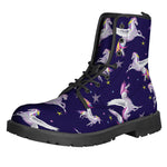 Night Winged Unicorn Pattern Print Backpack