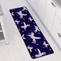 Night Winged Unicorn Pattern Print Long Kitchen Mat