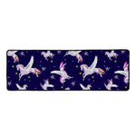 Night Winged Unicorn Pattern Print Long Kitchen Mat