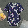 Night Winged Unicorn Pattern Print Men's Bodysuit