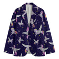 Night Winged Unicorn Pattern Print Men's Cotton Blazer