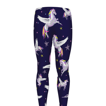 Night Winged Unicorn Pattern Print Men's leggings