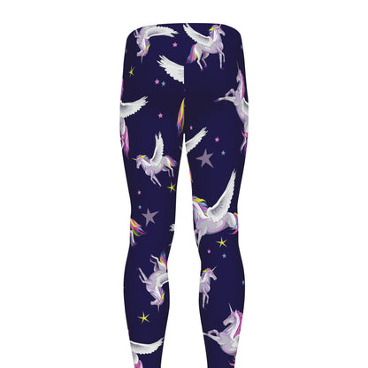 Night Winged Unicorn Pattern Print Men's leggings