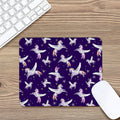 Night Winged Unicorn Pattern Print Mouse Pad