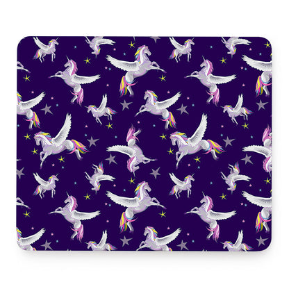 Night Winged Unicorn Pattern Print Mouse Pad