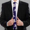 Night Winged Unicorn Pattern Print Necktie