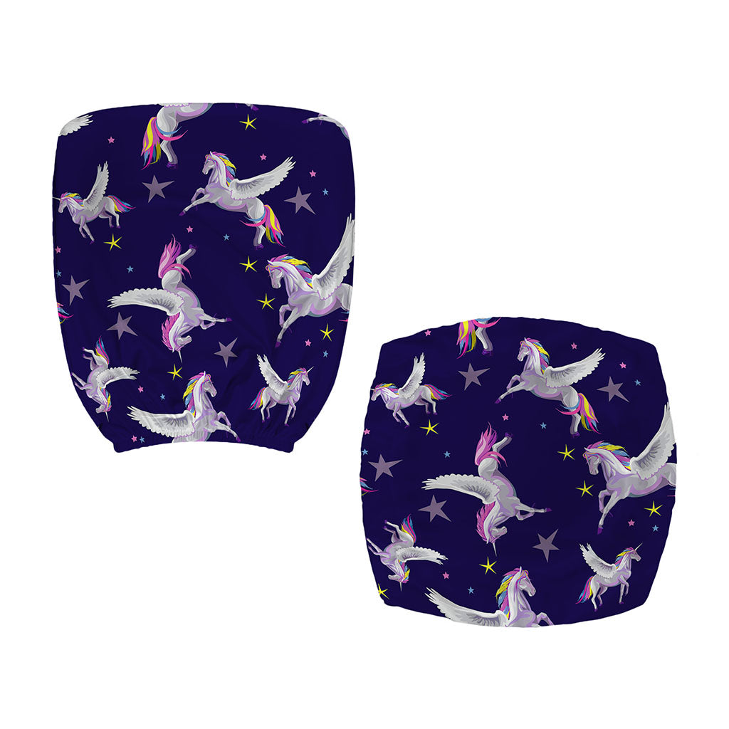 Night Winged Unicorn Pattern Print Office Chair Cover