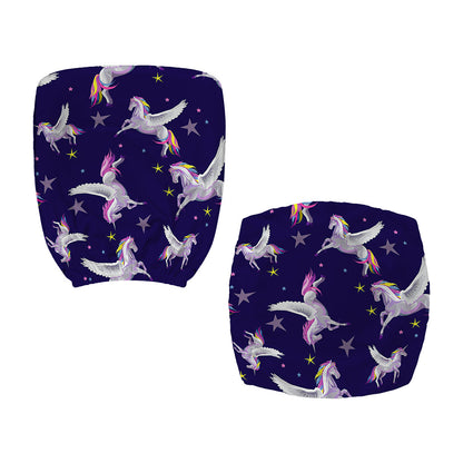 Night Winged Unicorn Pattern Print Office Chair Cover