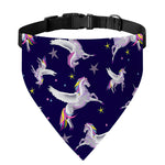 Night Winged Unicorn Pattern Print Over The Collar Dog Bandana