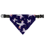 Night Winged Unicorn Pattern Print Over The Collar Dog Bandana
