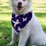 Night Winged Unicorn Pattern Print Over The Collar Dog Bandana
