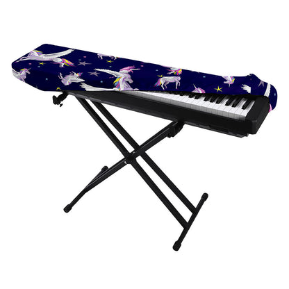 Night Winged Unicorn Pattern Print Piano Keyboard Cover