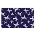 Night Winged Unicorn Pattern Print Polyester Doormat