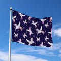 Night Winged Unicorn Pattern Print Polyester Flag