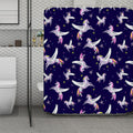 Night Winged Unicorn Pattern Print Polyester Shower Curtain