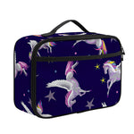 Night Winged Unicorn Pattern Print Portable Lunch Bag