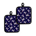 Night Winged Unicorn Pattern Print Pot Holders