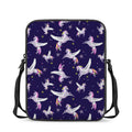 Night Winged Unicorn Pattern Print Rectangular Crossbody Bag