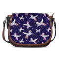 Night Winged Unicorn Pattern Print Saddle Bag