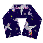 Night Winged Unicorn Pattern Print Scarf