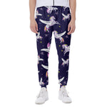 Night Winged Unicorn Pattern Print Scuba Joggers