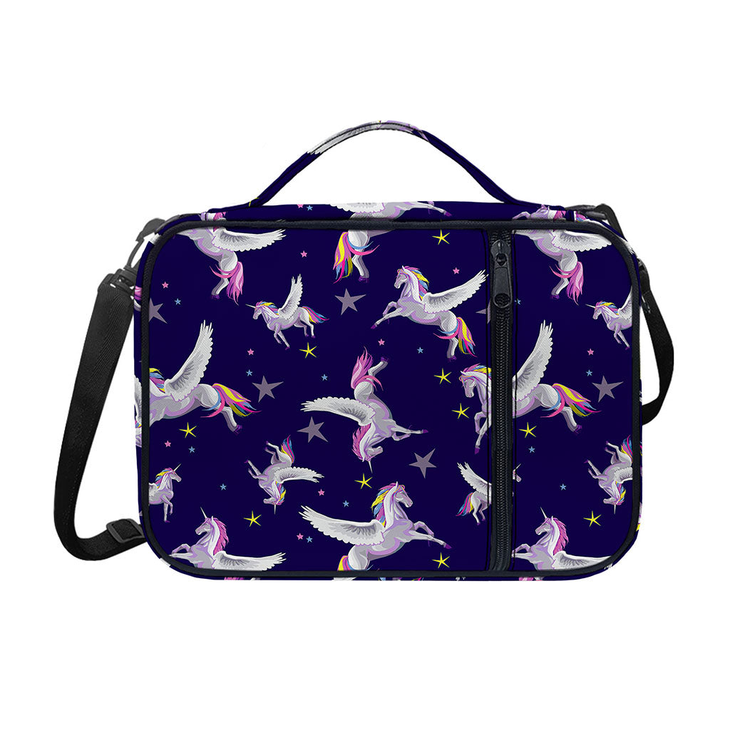 Night Winged Unicorn Pattern Print Shoulder Strap Bible Bag