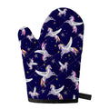 Night Winged Unicorn Pattern Print Single Oven Mitt