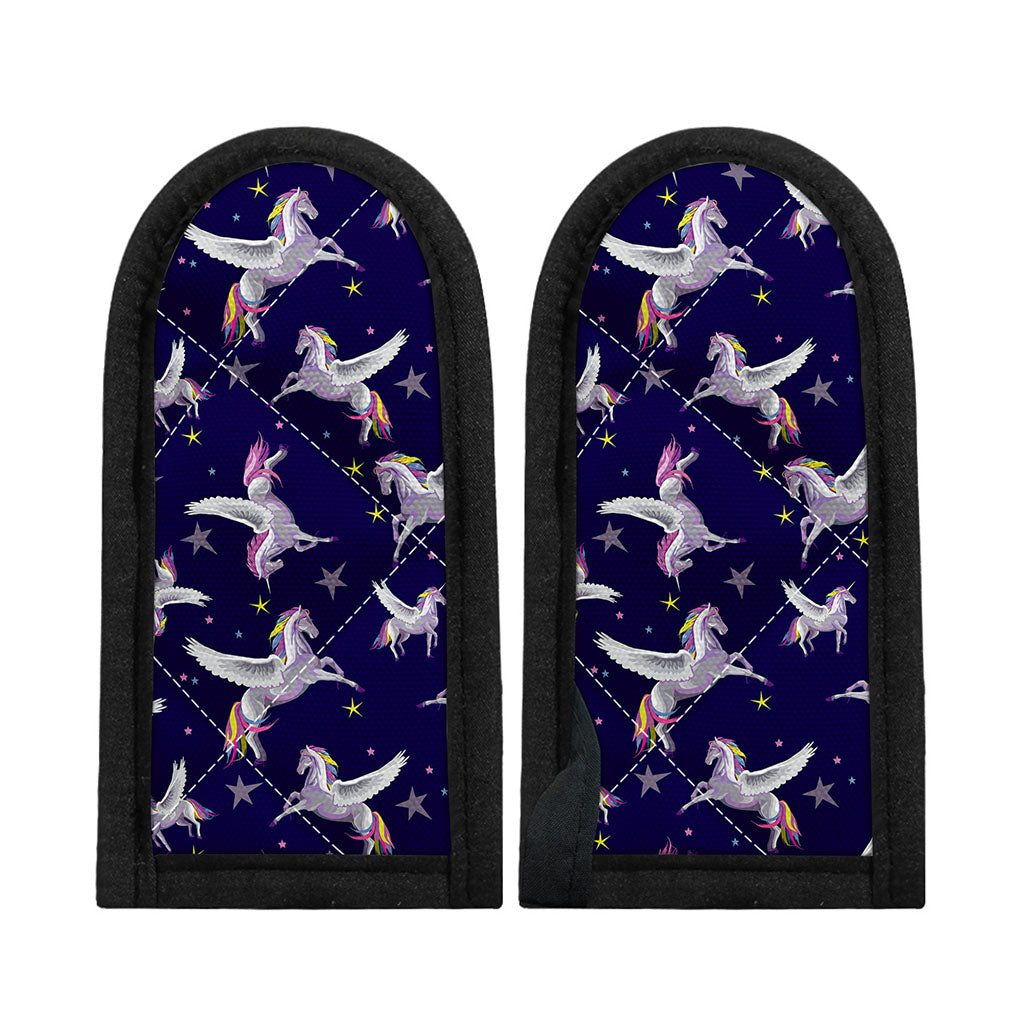 Night Winged Unicorn Pattern Print Skillet Handle Cover